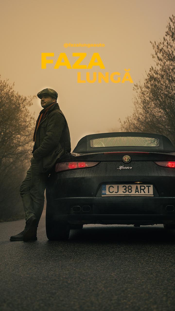 Andrei, lângă Alfa Romeo Spider - Fazalunga