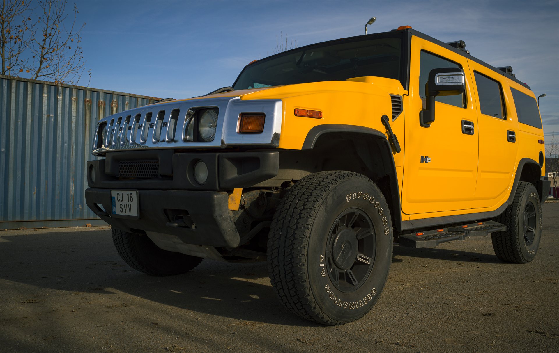 Hummer H2 galben la filmări - Fazalunga